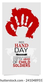 Red Hand Day is observed on February 12th to raise awareness about the use of child soldiers in armed conflicts.