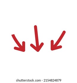 flecha roja del vector. icono Flechas rojas. icono del vector de flecha roja. 