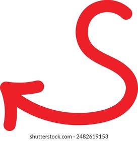 Rot Hand gezeichnetes Pfeilsymbol Pfeilsymbol-Skizze Grafikdesign für Bildung und Unternehmen.	

