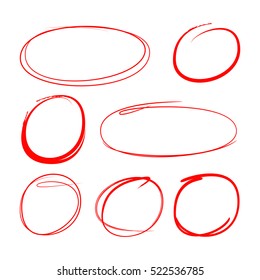 red hand drawn circle for highlighting text