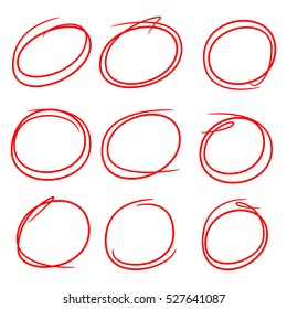 red hand drawn circle for highlighting text