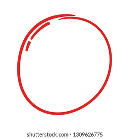 Red Hand Drawn Circle Marker Stock Vector (Royalty Free) 1309626775 ...