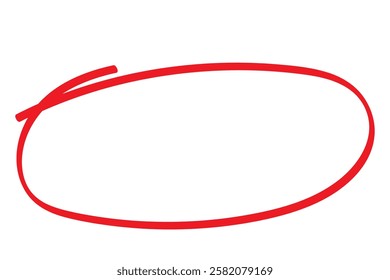 red  hand drawn doodle ellipses. Scribble  circle and highlight text. red Marker round elements isolated on white background. 1176