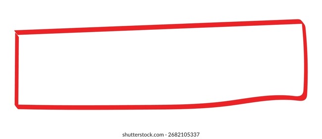 Design vetorial do rótulo do rabisco do quadro desenhado à mão vermelha