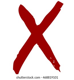 red hand drawn letter x red hand drawn letter x isolated on white. letter x, lipstick logo, hand drawn bloody red letter x on white, alphabet calligraphy, hand drawn bloody, calligraphy lipstick x