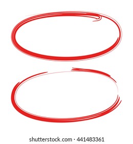 red hand drawn oval, circle markers for highlighting text