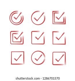 red hand drawn speech bubble, labels