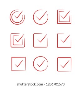 red hand drawn speech bubble, labels