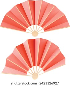 red hand fan for chinese new year event