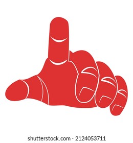 Red hand illustration vector design