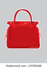 Red handbag