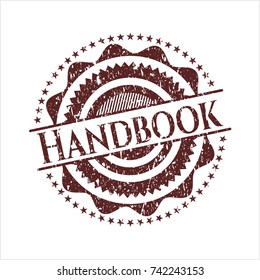 Red Handbook distress rubber grunge texture seal