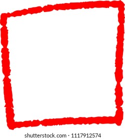 Red Hand-drawn rectangle