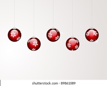 Red hanging baubles