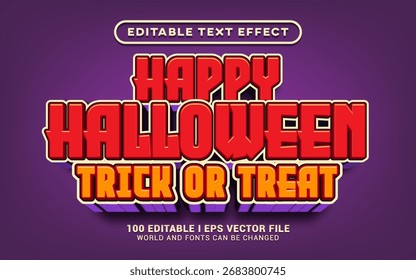 rot glücklich halloween editierbare text effekt grafik design