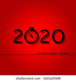 The red happy new year background Vector design