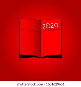 The red happy new year background Vector design