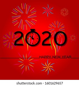 The red happy new year background Vector design