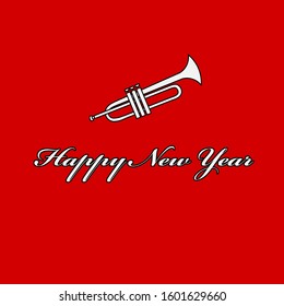 The red happy new year background Vector design