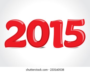 red happy new year text background vector illustration