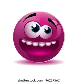 Red Happy Smiley Stock Vector (Royalty Free) 96229562 | Shutterstock