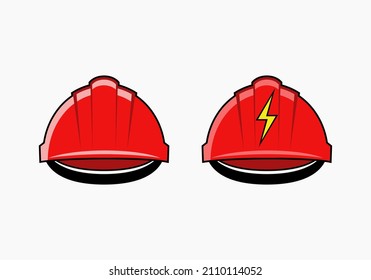 Red hard hat construction helmet design illustration vector eps format , suitable for your design needs, logo, illustration, animation, etc.
