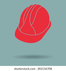 Red Hard Hat Construction Icon