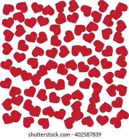 Red Hard Vector Pattern on White Background