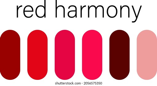 red harmony color palette for interior design