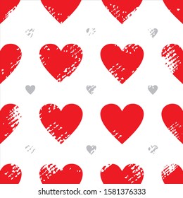 red harts seamless pattern 2020