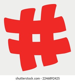 Ilustración vectorial del símbolo de la etiqueta roja