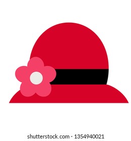 Red Hat Flat Illustration On White
