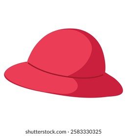 Red hat isolated on white background. Vector illustration in flat style