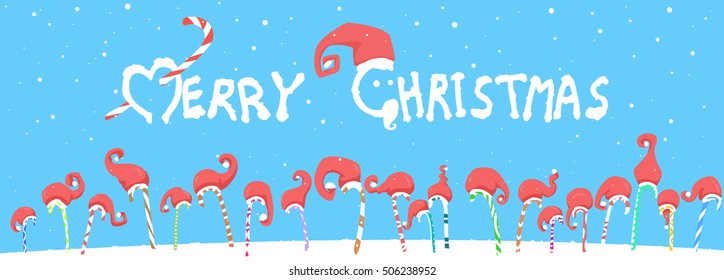 Red Hat Merry Christmas background