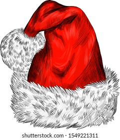 red hat of Santa Claus new year 2020