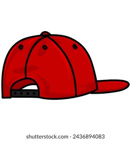 Ilustración vectorial de la gorra de Red Hat Snapback