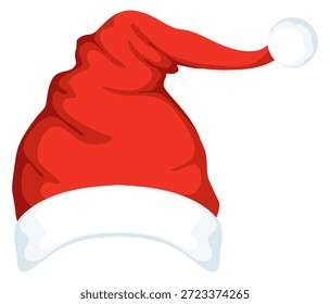 Un sombrero rojo con una banda blanca y un copo de nieve blanco