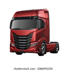 red haul diesel isolated truck trailer icon vector template modern design