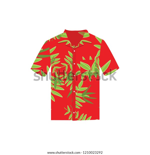 Download Red Hawaiian Shirt Beach Summer Clothes Stock Vector ...