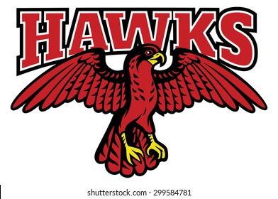 Red Hawk Mascot