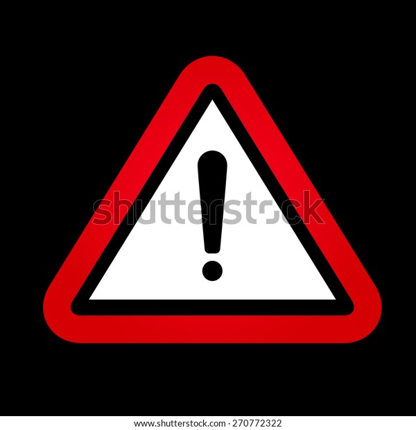 Red Hazard Warning Attention Sign Vector Stock Vector (Royalty Free ...