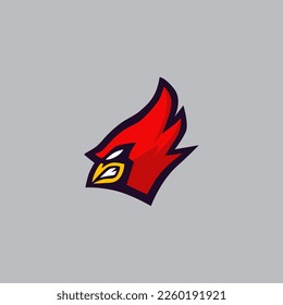 Red Head Bird Vector Illustrations