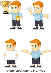 Red Head Boy Customizable Mascot 