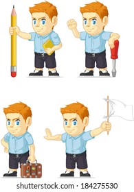Red Head Boy Customizable Mascot 