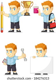 Red Head Boy Customizable Mascot 