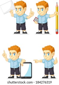 Red Head Boy Customizable Mascot 