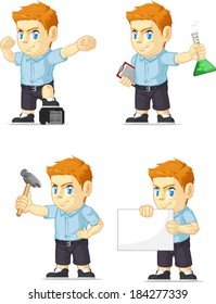 Red Head Boy Customizable Mascot 