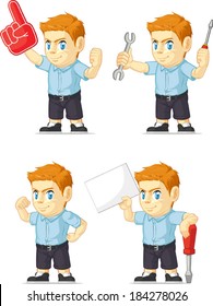 Red Head Boy Customizable Mascot 