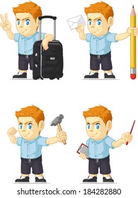 Red Head Boy Customizable Mascot 