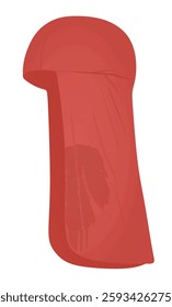 Red head cover gear. vector